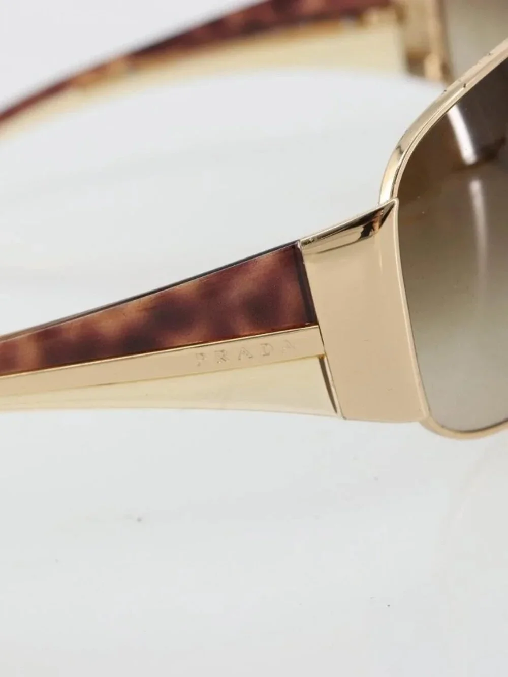 PRADA Tortoise Sunglasses plastic Brown Auth